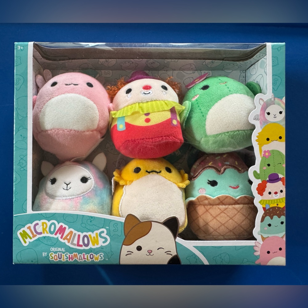 NEW Micromallows by squishmallows Plush toy Set of 6 mini stuffies stuffed toy
